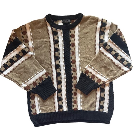 Bachrach Other - Vintage Bachrach Mens L Sweater 90s Geometric Knit Grandpacore Retro Pullover